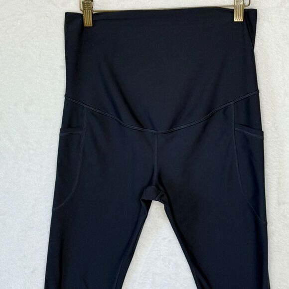 Old Navy Maternity Full Panel Powersoft Extra High Rise 7/8 Leggings Blue Sz Med - Picture 5 of 16
